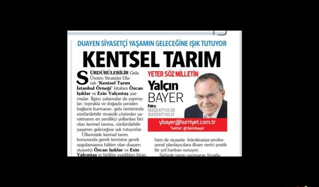 Işıklar'ın kitabı Hürriyet’te